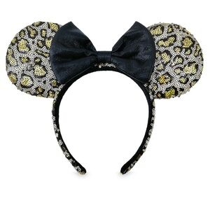 Leopard Sequin Mouse Ears Headband